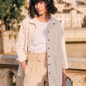 Sezane Will Jacket in Ecru Size S